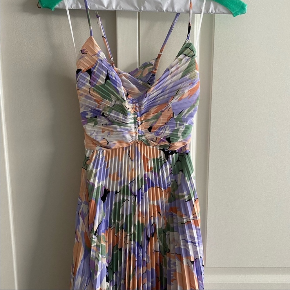 ASTR the Label Blythe Dress in Coral Multi